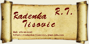 Radenka Tišović vizit kartica